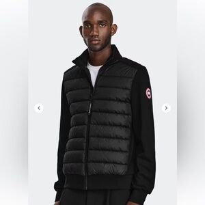 Men's Canada Goose HyBridge Huron Full-Zip Puffer & Sweater Jacket in Black